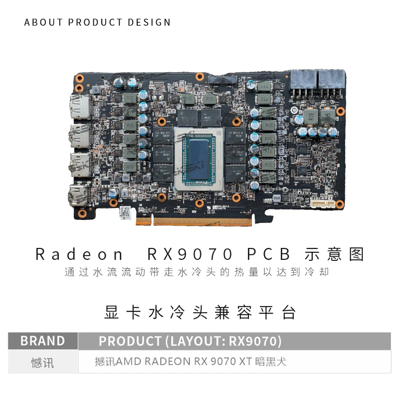 Bykski A-PC9070XT-X GPU bloc d - Rx 9070 Xt avis et prix