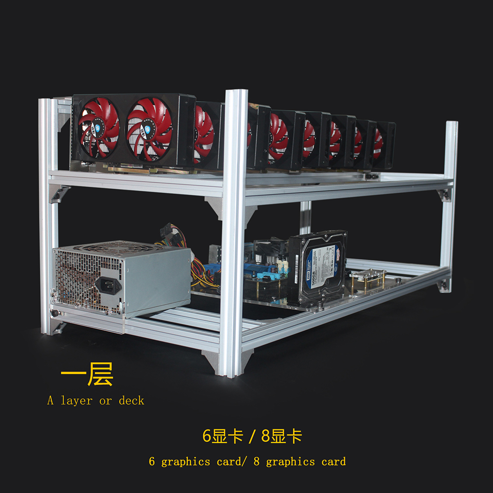 6 8 12 19 GPU mineur plate-for - Gpu Mining Rig Frame 8 Gpu avis et prix