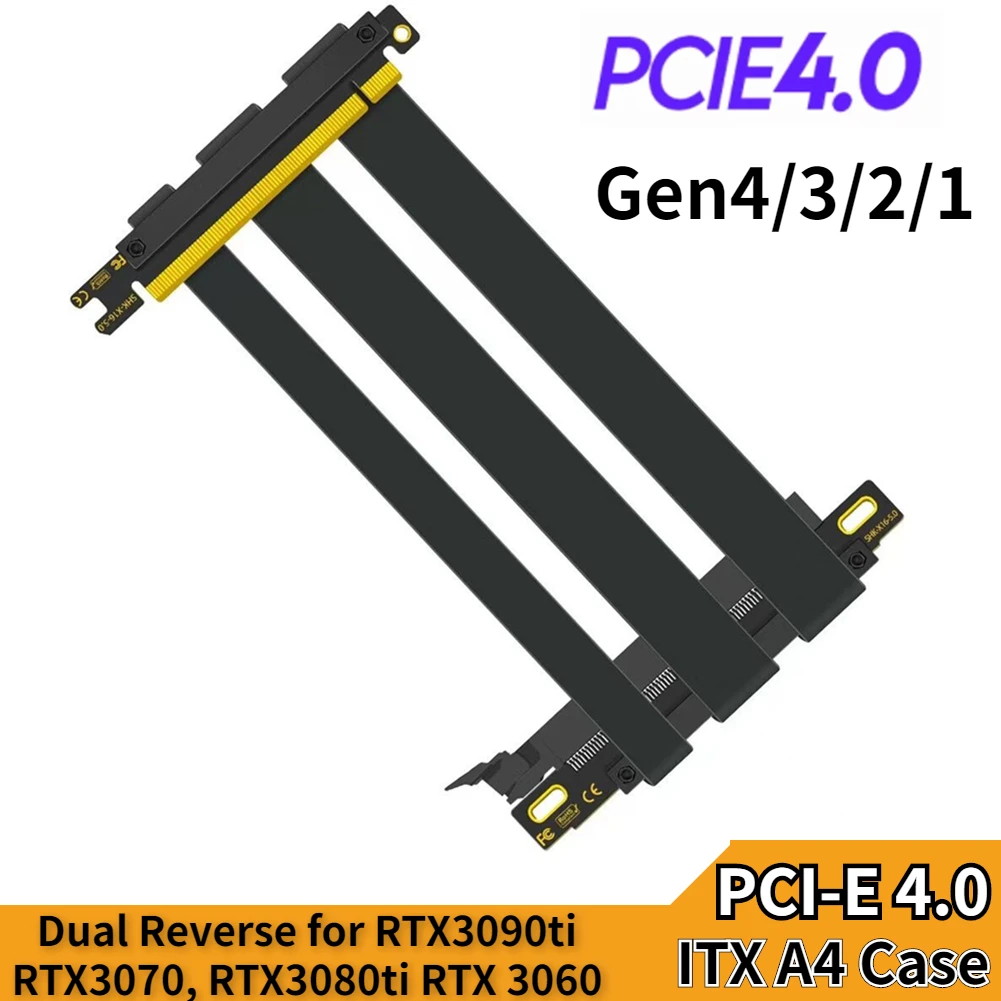 Câble de connexion double inve - Itx Gpu Riser Pcie 4.0 16X avis et prix