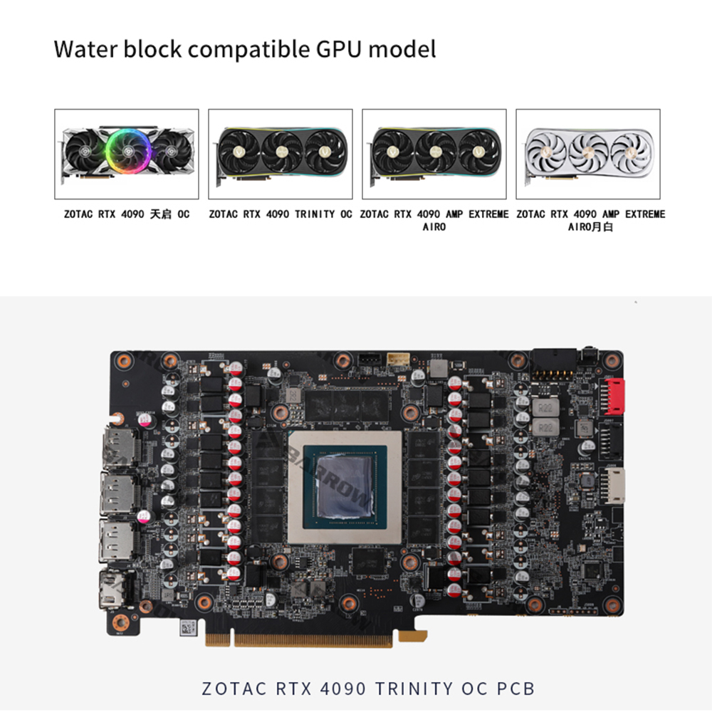 BARROW Noires d'eau pour ZOTAC - Rtx 4090 Water Block avis et prix